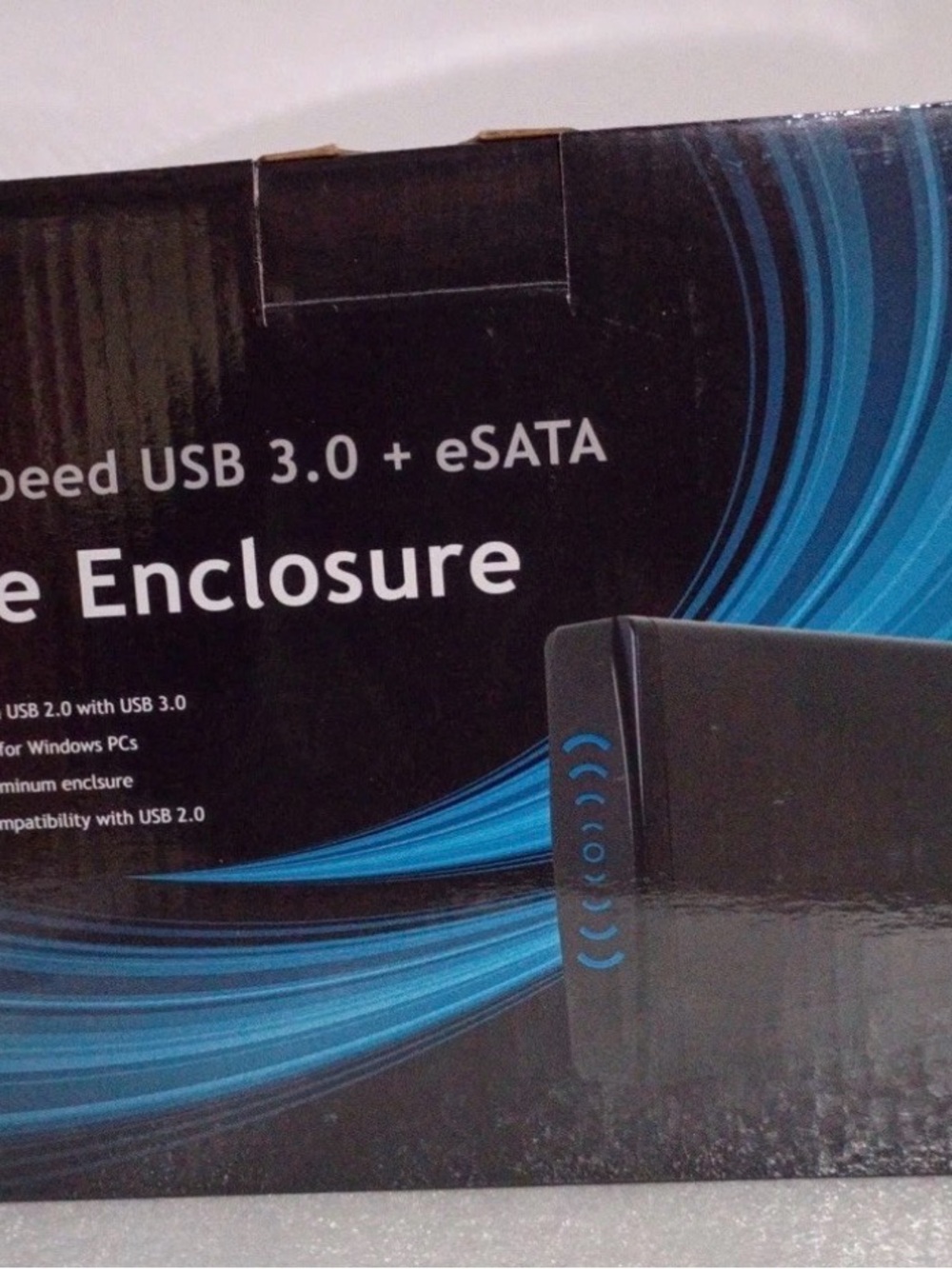 External Hard Drive Enclosure - Black USB 3.0 + eSATA
